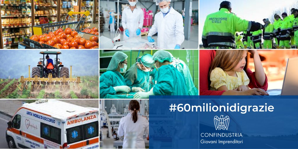 #60milionidigrazie
Ogni gesto responsabile è un investimento sul futuro e l’Italia ha bisogno di 60milioni di investitori.
Facciamo la nostra parte con chi lavora dentro e fuori casa, insegna e studia online, chi salva vite e cerca una cura.
Insieme siamo 60milioni di anticorpi.