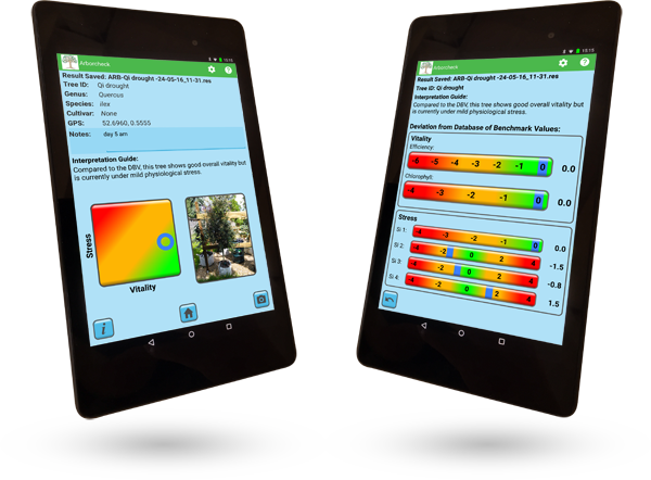 CaroVickers7's tweet photo. Data from the leaf fluorescence and chlorophyll content measurements is presented by the @Arborcheck app for both overall tree vitality and current stress levels. 
Arborcheck is also supplied with Report Generation Software. 
https://t.co/umNb3Mmp7W
Enquiries info@arborcheck.com https://t.co/rKokrxK0Jc