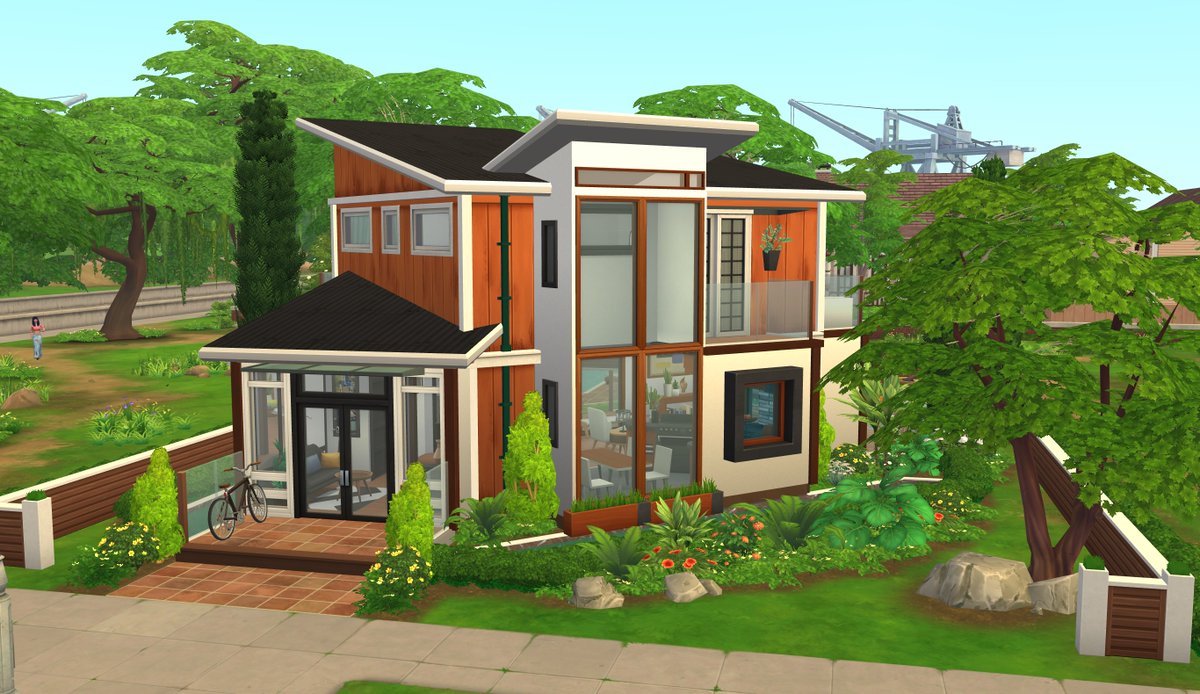 YanaLaayis's tweet photo. - Contemporary Family Home -
This is my attempt on @lilsimsie's #SadSimsieShell challenge. The diagonal shell proved to be very challenging (oh, the stairs!), but a lot of fun, which resulted in a triangular kitchen for instance.
EA-ID: YanaLaayis
#ShowUsYourBuilds
#TheSims4 https://t.co/0uKliYRT9v