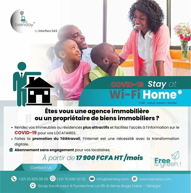 BeindayOfficiel's tweet photo. Agences Immobilières, bailleurs, vous avez le pouvoir d'aider à stopper la propagation du Coronavirus.

Aidez vos locataires à rester à la maison tout en étant connectés en leur offrant l’internet haut débit dans vos immeubles et résidences GRATUITEMENT !

Rester informé et … https://t.co/rjNEOCbnbc