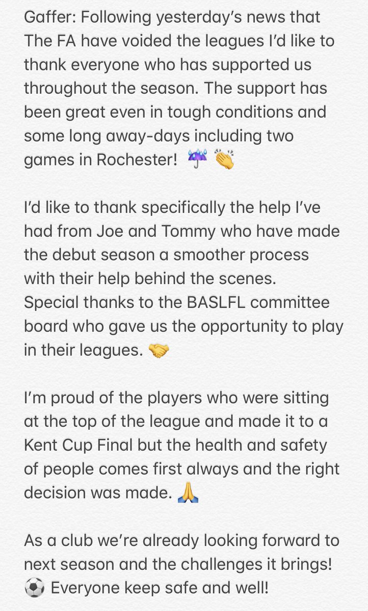 sportclubbeck's tweet photo. Statement following the @FA announcement yesterday⚽️ https://t.co/RdovnGojXU