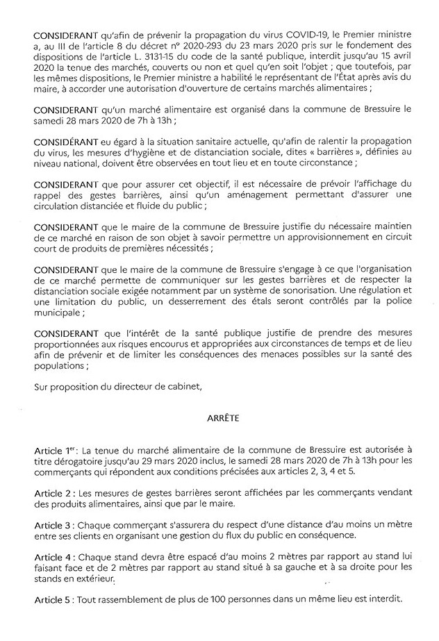 VilleDBressuire's tweet photo. INFO - #MarchéCouvert de #Bressuire :
Autorisation Préfectorale de la tenue du Marché Couvert de ce SAMEDI 28 MARS 2020.
⚠️ Bien respecter les consignes "gestes barrière".
#gestesbarrieres #RespectDesConsignes https://t.co/jAdnHqIIBM