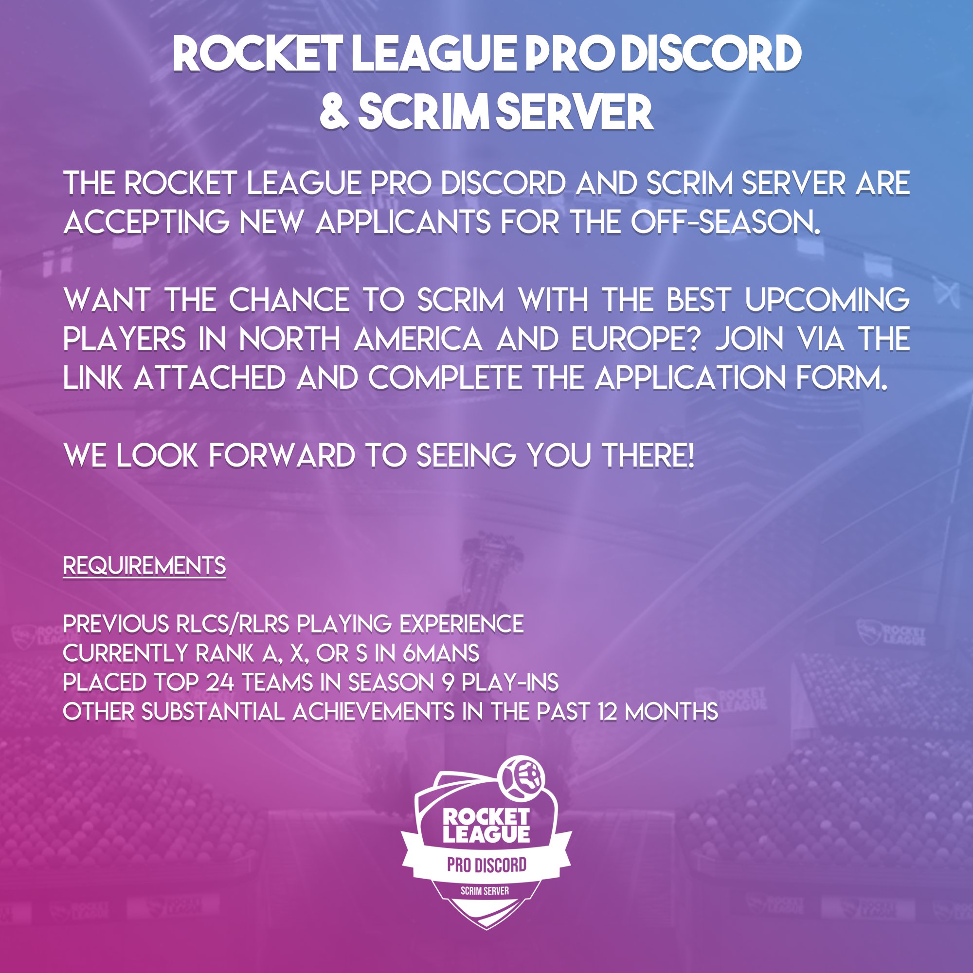 Rocket League Pro Discord Scrim Server The Off Season Is Nearly Here Want To Scrim Against The Best In Your Region Read The Post Below And Join The Discord Join