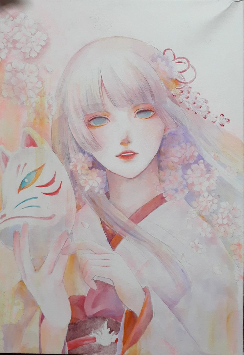 「#桜の日
#タイムラインを桜で満開にしよう

後ろの正面【夢】
後ろの正面【幻】」|甲斐千鶴のイラスト