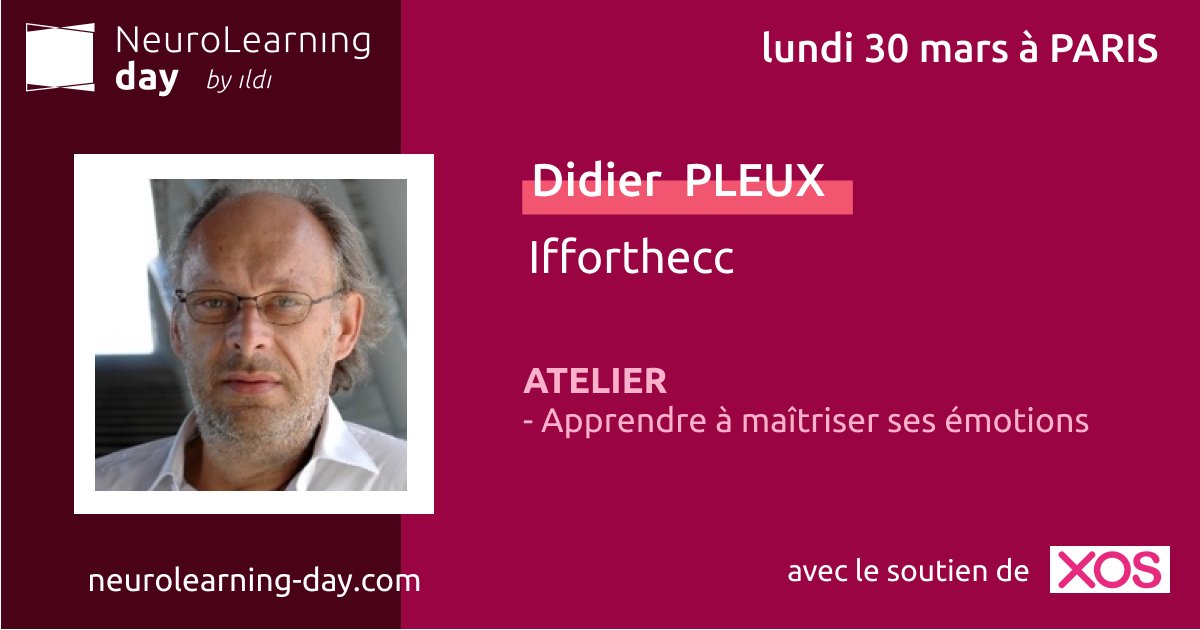 ILDIconseil's tweet photo. [J-3] Les #émotions , de puissants outils de mémorisation qu'on apprend à transformer en alliés avec Didier @pleux de l' @Ifforthecc #cognition #NeuroLearningDay
https://t.co/SMn9n4xmMJ https://t.co/L66jcpA7BY