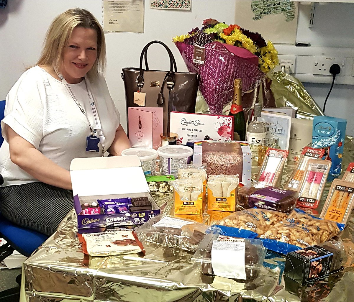 PracticeLd's tweet photo. Time to celebrate with @irenemc83247624 retiring after a phenomenal 39 years service as a mental health nurse. Thanks for all your dedicated service 👏 💫  @karenmc369 #nhsdedication #mentalhealthnursing #retirement https://t.co/jiAgSP0uuy