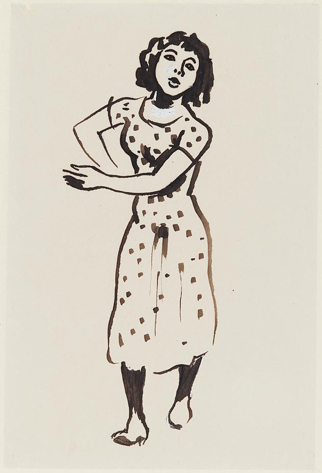 Max_Lingner's tweet photo. #MaxLingner ? C’est un Parisien. Parisien d’adoption — et d’adoption mutuelle. Parisen par gôut, par choix, par passion. Comme tout de Parisiens et des meilleurs. #AgnesHumbert dans « Max Lingner. Dessins et peintures » (1939) Dessin: Jeune fille qui chante, 1931 (© MLS Berlin) https://t.co/Jg1HlG0yfd