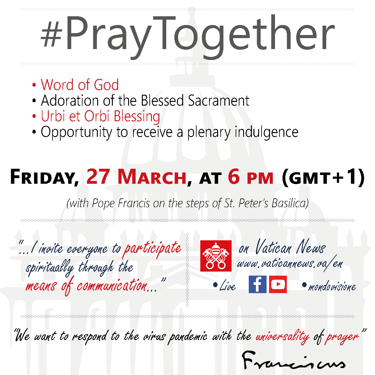 Statio Orbis #PrayTogether