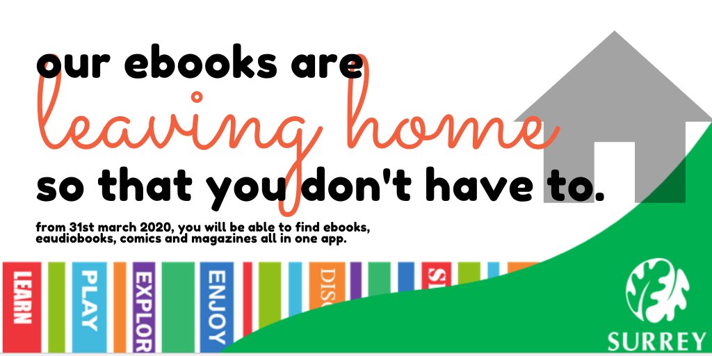 From 31st March 2020, all our ebooks, eaudiobooks, comics and magazines (and more) will be available in one app. Please see our website for more information,  https://www.surreycc.gov.uk/libraries/borrow-or-renew/ebooks-eaudiobooks-emagazines