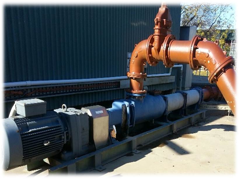 Rotopump's tweet photo. #RotoPumps has achieved one more milestone by successfully installing a high capacity #RMSeries #PCPump for transferring alum sludge at one of the largest rural water corporation in Australia. The pump is transferring media at a flow rate of 90 m3/hr and 10 bar pressure. https://t.co/SKspws6hTd