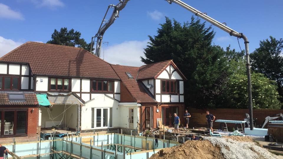 Rear #extension? #NoWorries @NUDURAICF can be accessed with a #BoomPump and the #concrete placed over the roof. #Basement #NetZeroReady