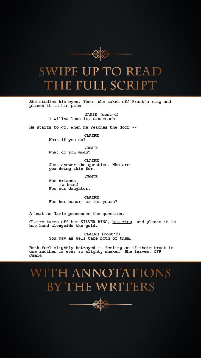outlanderisrael's tweet photo. 5.06 #outlander #bettertomarrythanburn
#insideoutlander from @Outlander_STARZ 2/3
See full script
https://t.co/VOZgjwV2nk
Amazing custom work ๐ #TrishaBiggar
And wow, planting a whole field for the Locust storyline!
#RichardRankin #SophieSkelton https://t.co/OLV28lHMQF
