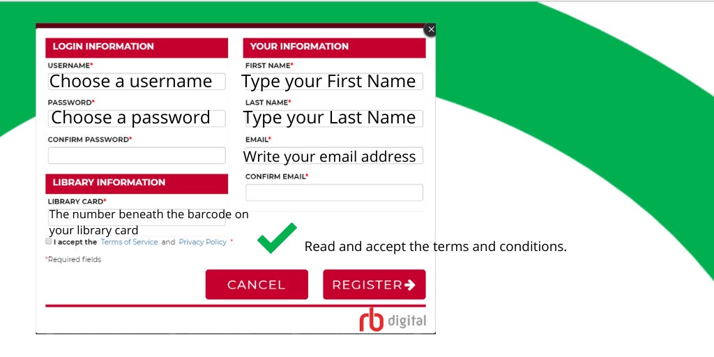 On the website and app you will be greeted by the following registration form. These are the details you need to type in.