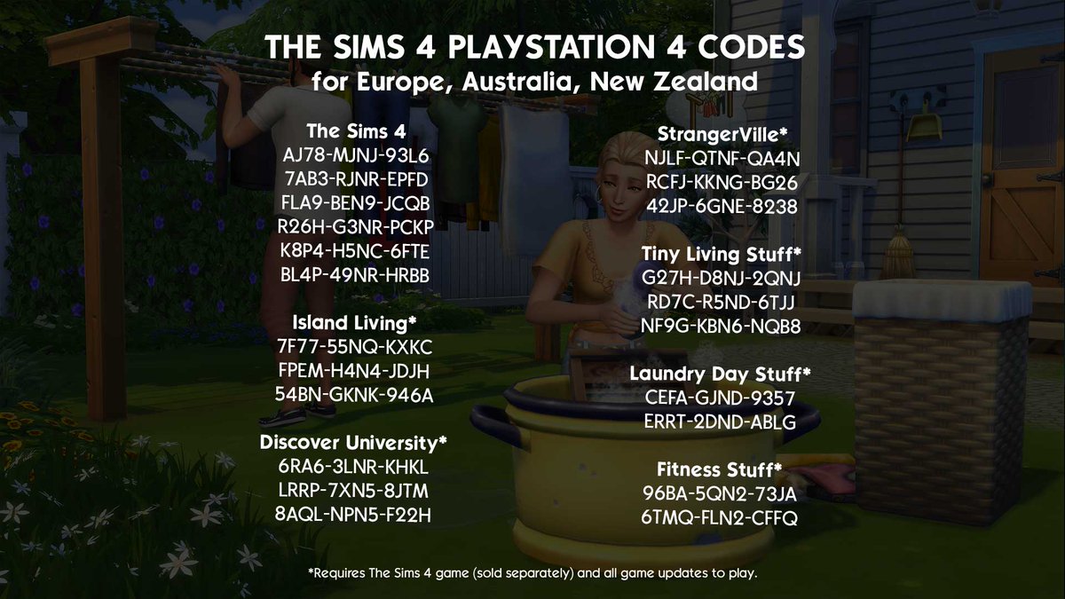 The Sims - Free PS4 codes for Simmers in Europe, Australia, and