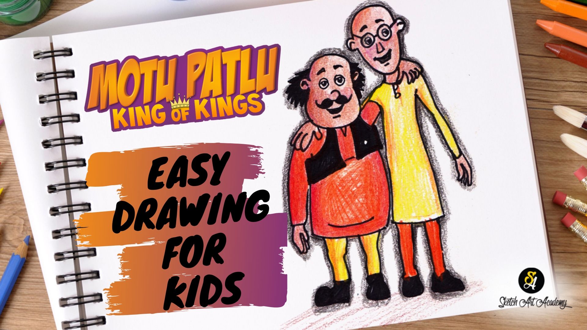 How to draw motu patlu/ motu patlu step by step pencil drawing - YouTube