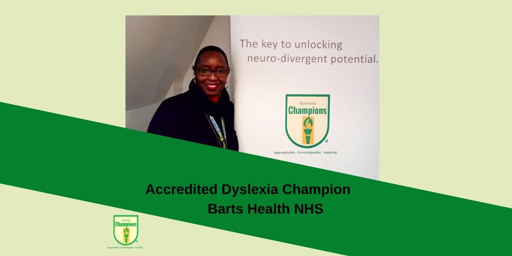 Dyslexia_Champs's tweet photo. Congratulations Veronica on becoming an Accredited #Dyslexia Champion at Barts Health #NHS. Joining an increasing number of #volunteers qualified to listen to & guide #neurodivergent work colleagues if they need support. #workplace #wellbeing #bekind https://t.co/ZChEhZQ81N