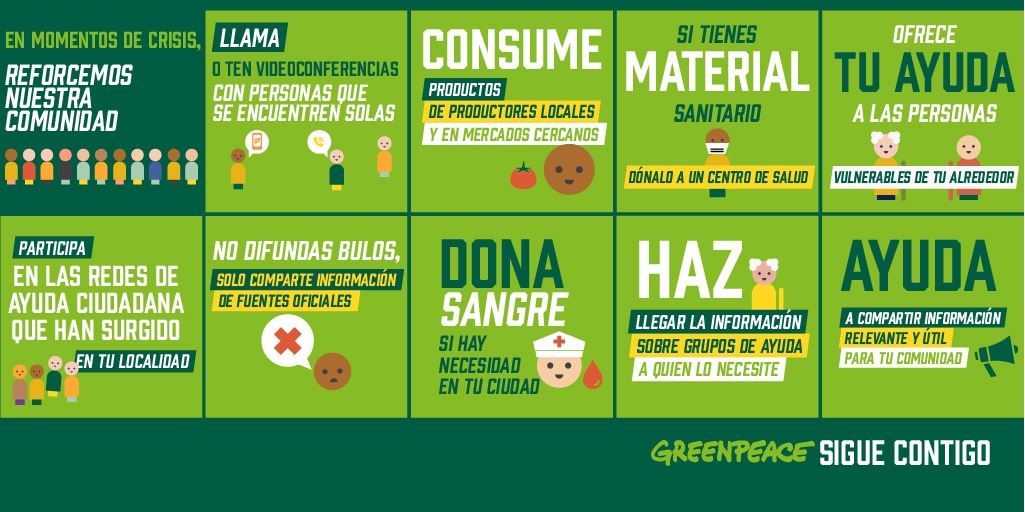 El #PODERDELAGENTE imprescindible para cualquier reto que se nos ponga delante. Cuídate, cuida, refuerza tu comunidad. #Emergenciasanitaria #Emergenciaclimática #Comunidadesresilientes <a href="/greenpeace_esp/">Greenpeace España</a>