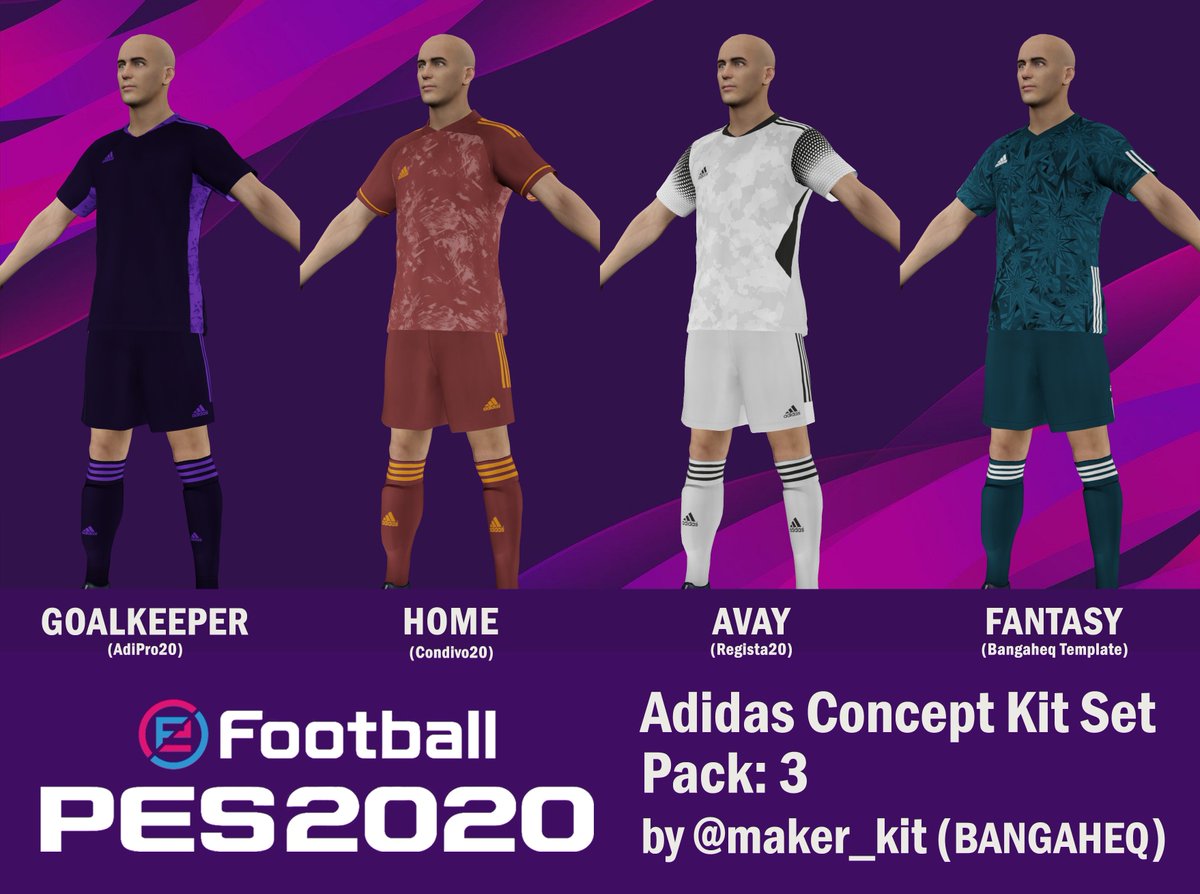 maker_kit's tweet photo. Adidas Concept Kits Pack: 3 (PNG)
#PES2019 #peskit #peskittemplate @PESKits @BestPESKits
#kittemplate @pes_patch #adidas #kitpack #Adipro #ProEvolutionSoccer #PS4 @officialpes #Pes2020kit #eFootballPES2020
Link: https://t.co/bLtqXDFOZN https://t.co/7kRqt71YEC