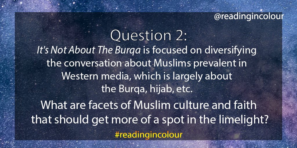 readingincolour's tweet photo. It's Not About The Burqa focuses on diversifying the conversation about Muslims prevalent in Western media. 

What facets of Muslim culture and faith do you think should have more of a spot in the limelight? #readingincolour https://t.co/teqlBGc4sL