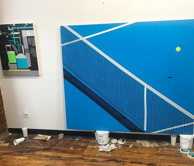 brianalfred's tweet photo. studio about a year ago. simpler times. 🎾 .
.
.
.
.
.
.
#art #painting #collage #brianalfred #artist #artist #exhibition #milesmcenerygallery #stayhome #painter #artistsofinstagram https://t.co/PfwHBNrxYY