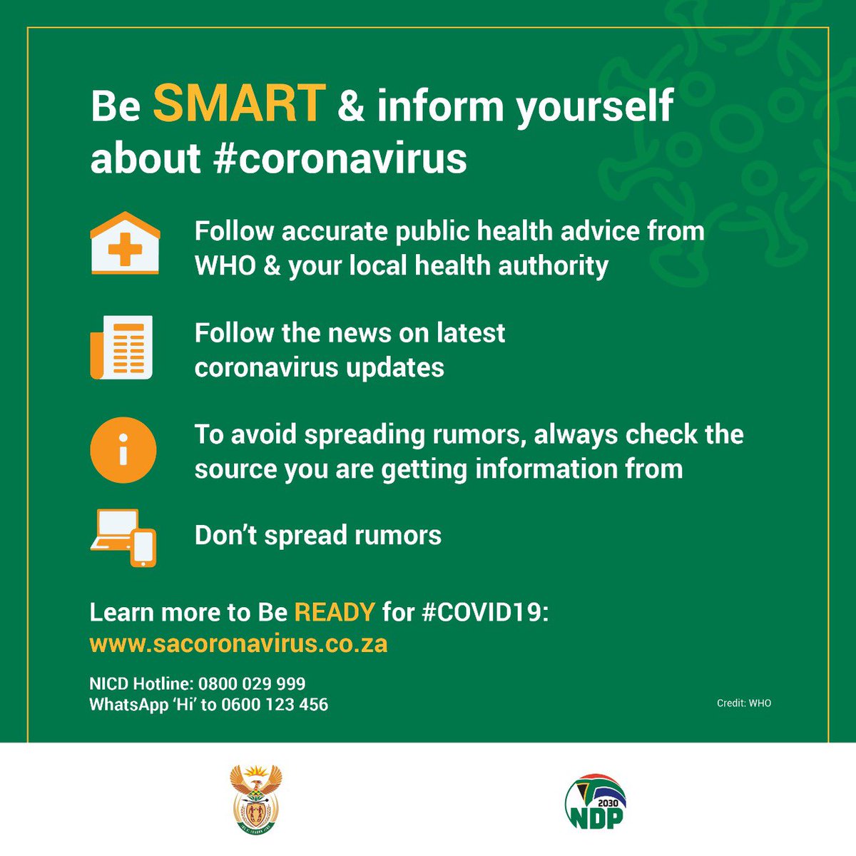 DrZweliMkhize's tweet photo. Be Smart Be Kind #StayAtHome https://t.co/fQ4i5IktYd