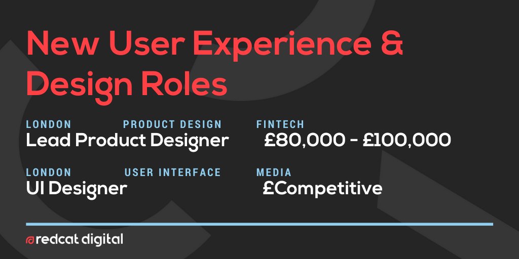 RedCat_Digital's tweet photo. Are you looking for your next #UX #UI challenge? We still plenty of live #Jobs on at the moment!

Start your #JobSearch here 👉 https://t.co/yTX5ht55JI

#hiring #yourdigitalfuture #uxdesign #userresearch #digitaljobs https://t.co/sCMUfRSd2u