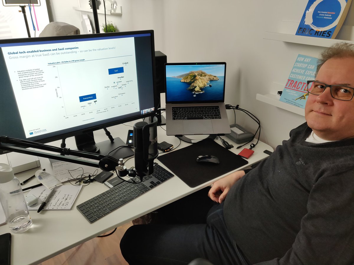 rasmusroiha's tweet photo. Tiedätkö miten #SaaS-yrityksesi valuaatio muodostuu? Tunnin kiteytetty  paketti + miten muotoillaan myyntikuntoon! Asiantuntijana @samimiettinen #neuvottelija #SaaSKlubi @Software_FI Läpikäydään materiaalia ja esityksen tuunaus menossa w/ @anttipietila @samimiettinen @TransLink https://t.co/y78K9aI2Zf