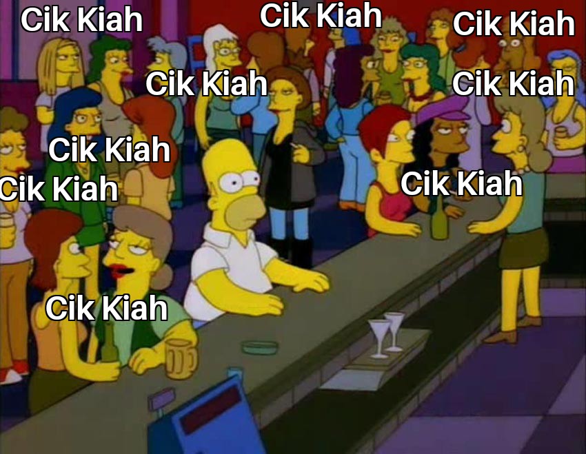kamarulafiquez's tweet photo. Cik Kiah — Facebook and Twitter right now. #CikKiah. 🥴🤪 https://t.co/QivO2JBQ8v