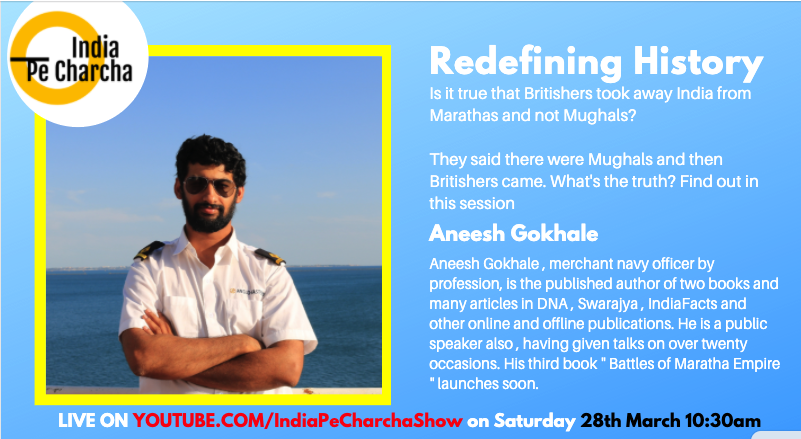 PrasadKarwa's tweet photo. Tomorrow 10:30 with
@authorAneesh
on #RedefiningHistory on #IndiaPeCharcha 's YouTube Channel: https://t.co/4dXewKBiEb
Do Not Miss :-)
@muglikar_ https://t.co/7T54yU5NEQ