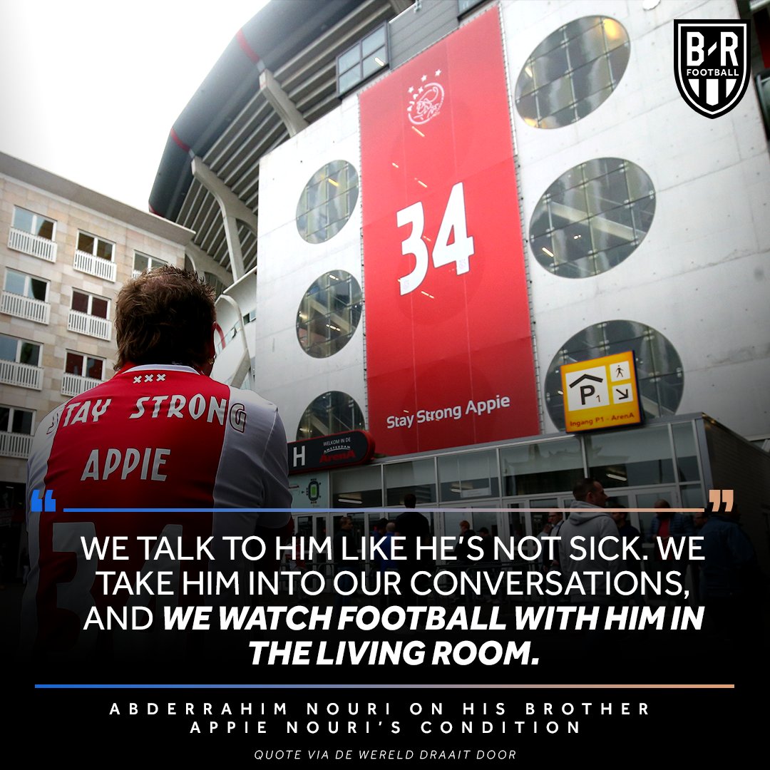 brfootball's tweet photo. Appie Nouri's brother gives an update on his condition.

Nouri suffered brain damage and went into a coma after collapsing during a pre-season friendly for Ajax in 2017. #StayStrongAppie https://t.co/mZYYfxxwhY