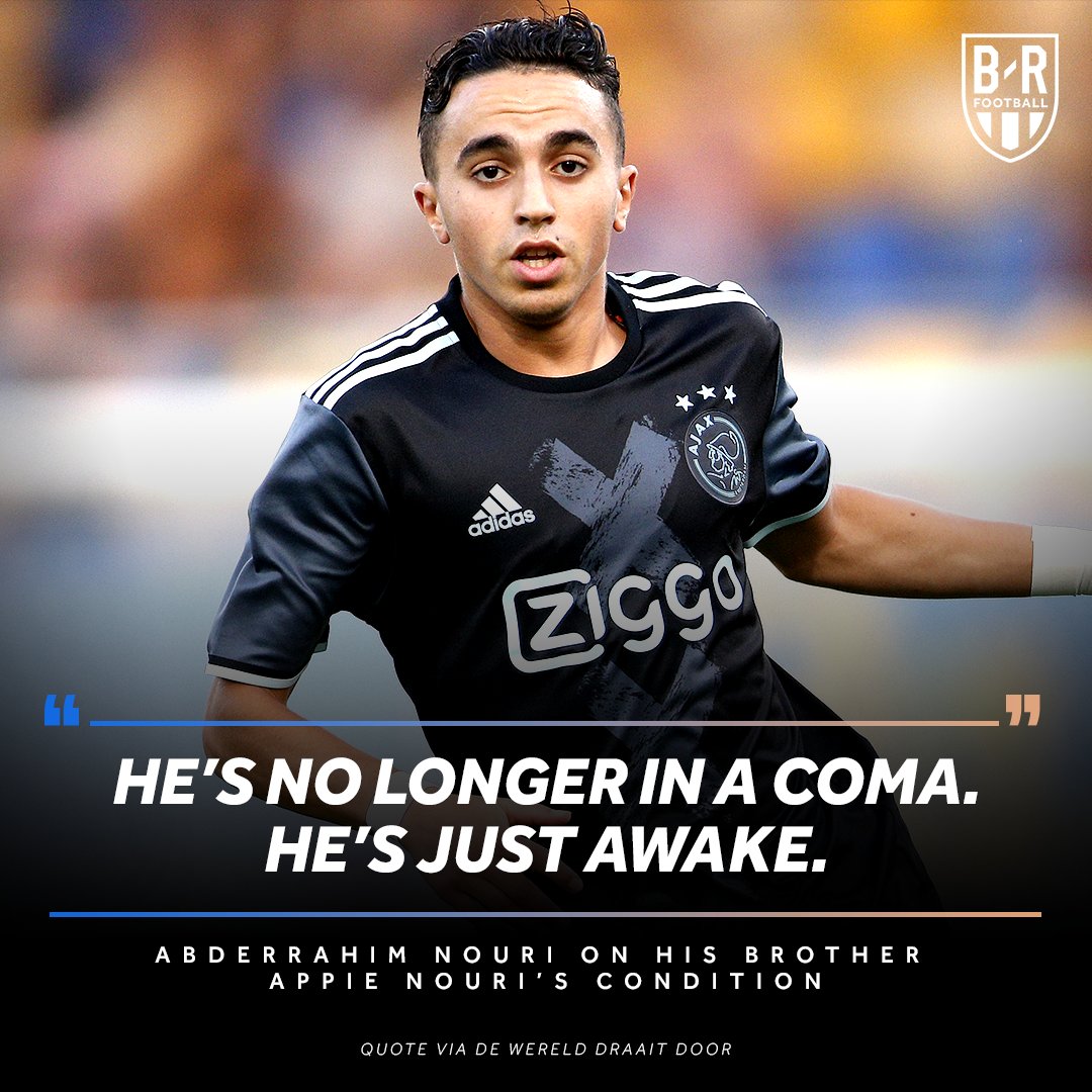 brfootball's tweet photo. Appie Nouri's brother gives an update on his condition.

Nouri suffered brain damage and went into a coma after collapsing during a pre-season friendly for Ajax in 2017. #StayStrongAppie https://t.co/mZYYfxxwhY
