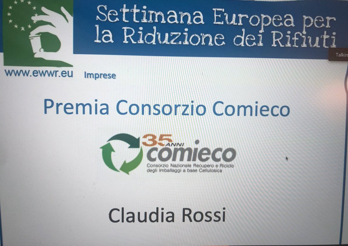 comieco's tweet photo. Comieco premia associazione @madeinmurgia per #riciclo e #riuso creativo di oggetti e cibo. @RegionePuglia cresce nella raccolta carta e cartone di cui @ComunediBari resta un modello. Da @regionesicilia arrivato il maggior numero di azioni a conferma dell’impegno del Sud #Serr19 https://t.co/3brEKpOEI9