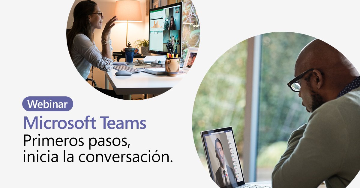 MicrosoftLatam's tweet photo. Da tus primeros pasos en Teams, configúralo como desees y conoce a fondo las herramientas que componen la función de Chat. Inicia con el Webinar 1 aquí: https://t.co/ljiLOpt1a5 https://t.co/K103bZ7apT