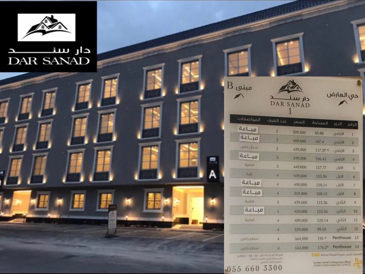 Darsanad3's tweet photo. لم يتبقى من الشقق المعروضه الا القليل ،أسعار منافسة ✨
#دار_سند_لشقق_التملك_حي_العارض https://t.co/M41KiJhuKa
