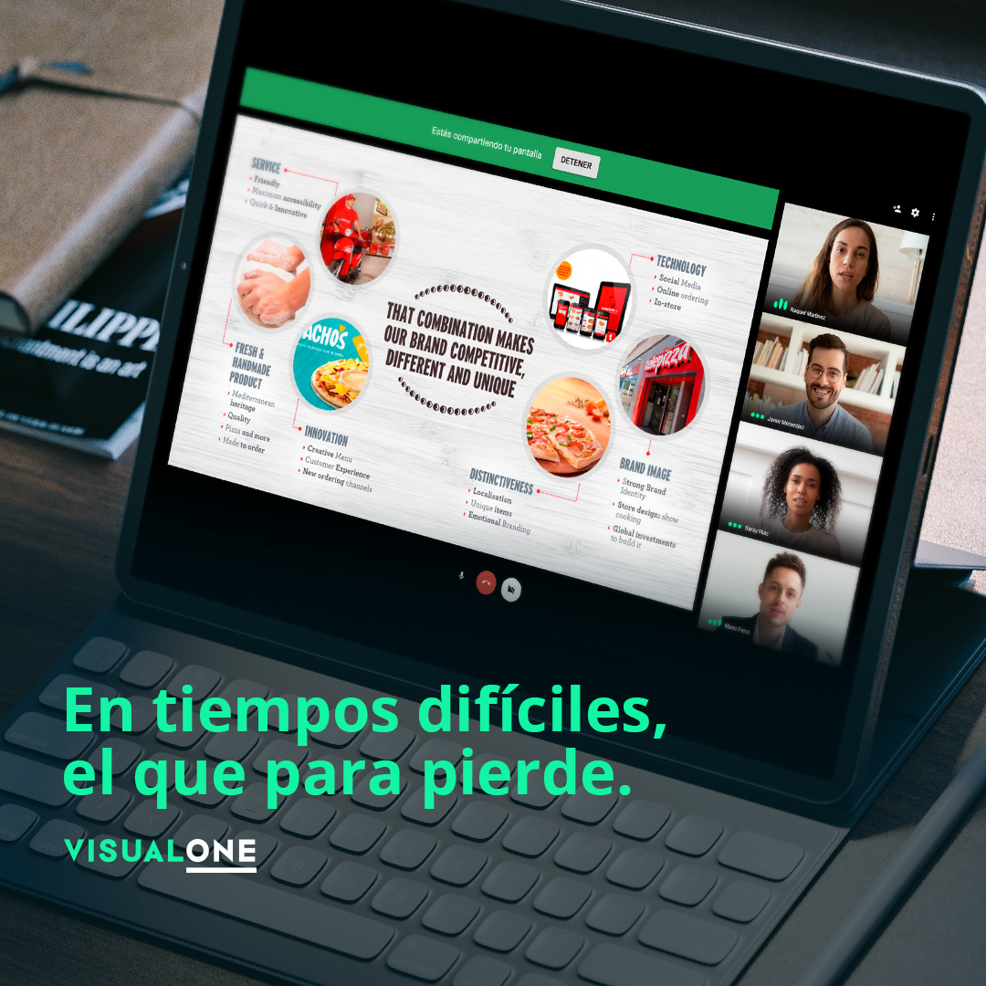 Visual_One1's tweet photo. Presentar compartiendo pantalla en videoconferencia no tiene por qué repercutir en la calidad de tus presentaciones. Descúbrelo con nuestro servicio de presentaciones corporativas. https://t.co/AZTBVMbbsM https://t.co/GyoSSzWkMo