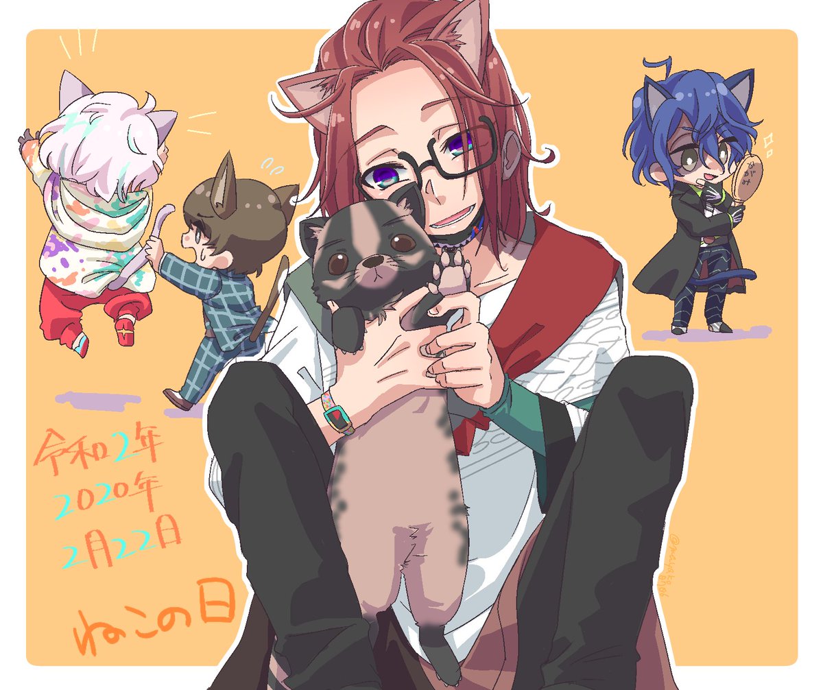 「初めて4人で描くよって絵ことごとくふざけてんの何で?でぃばはマジメに描きます(振」|真哉子のイラスト