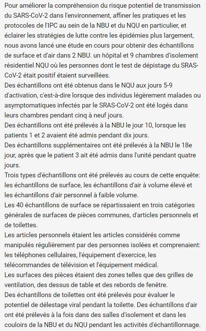 Potentiel de transmission du SRAS-CoV-2 dans l'excrétion virale observé à l'Université du Nebraska Medical Center (26/03/2020)Risques nosocomiaux et +Source: https://www.medrxiv.org/content/10.1101/2020.03.23.20039446v2Premières traductions utiles en images