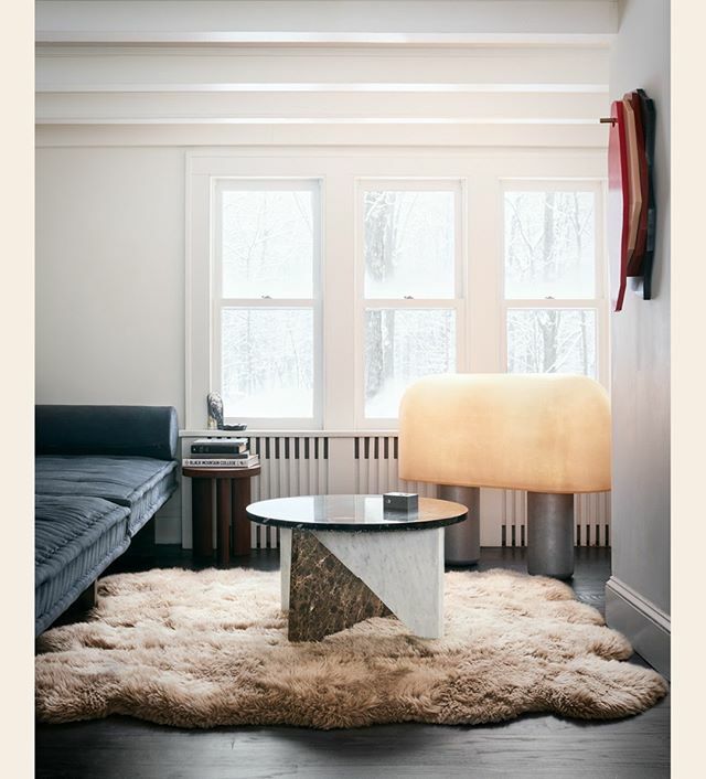 Affordances Coffee Table, Puffball Room Divider and Orbit⁠
at home upstate.🖤⁠
⁠ ift.tt/2yefyLp