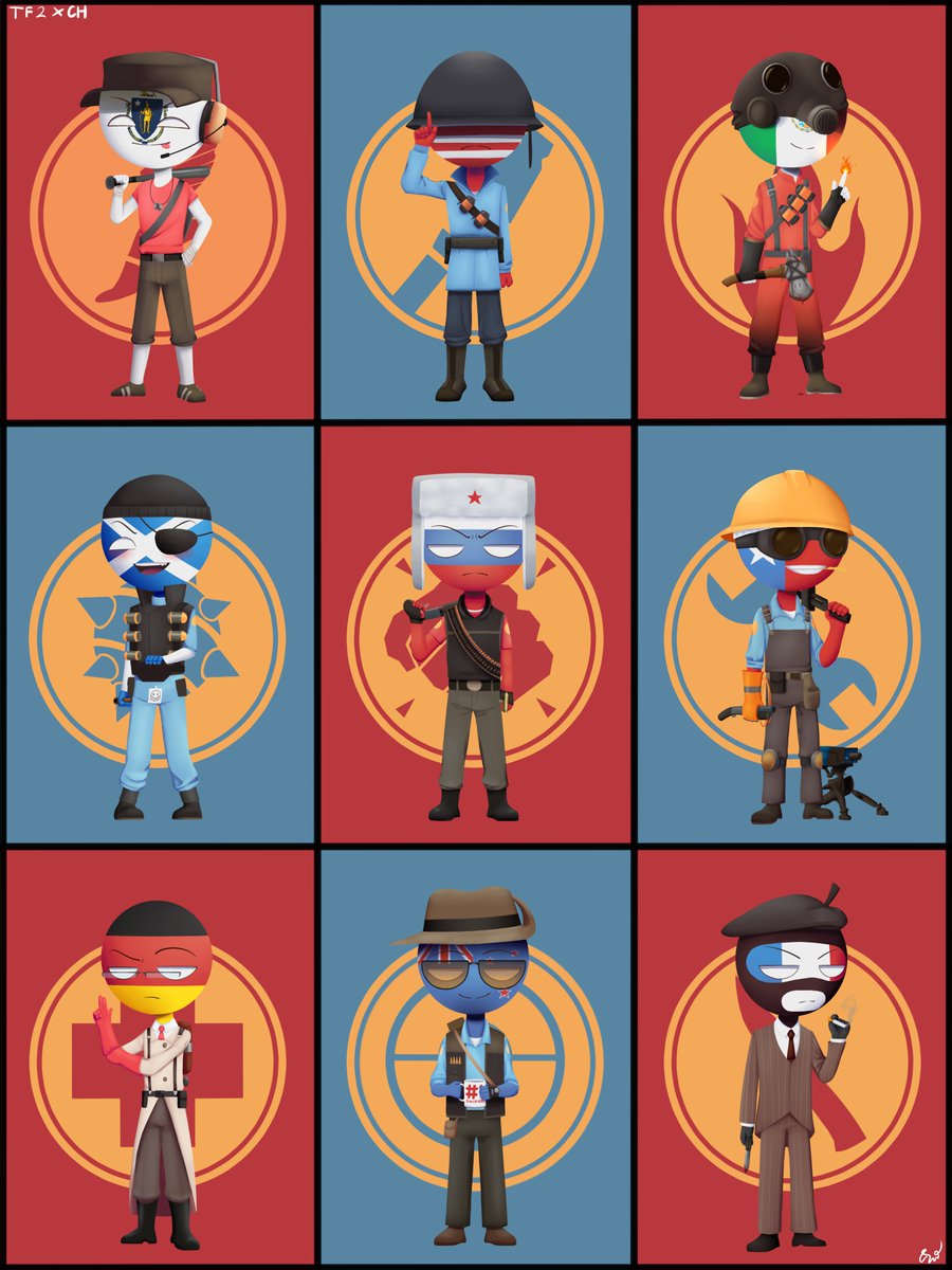 swhoup's tweet photo. TF2 x Countryhumans

#CountryHumans https://t.co/1q0I1MPj4A
