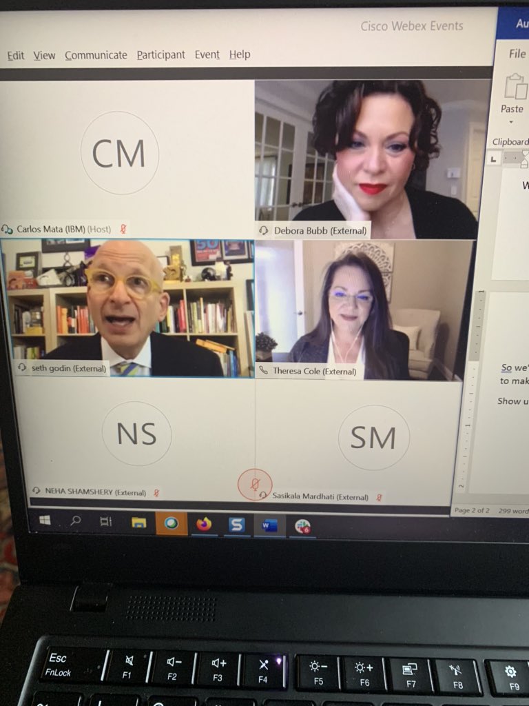 NikkiZSC's tweet photo. Great way to start the Friday workday with wise words from @ThisIsSethsBlog to leaders in #IBM. #leadingthroughchallenge #leadershipnotmanagement  Thanks @debbubb and @theresacole77 https://t.co/Swt2ZmcYBH