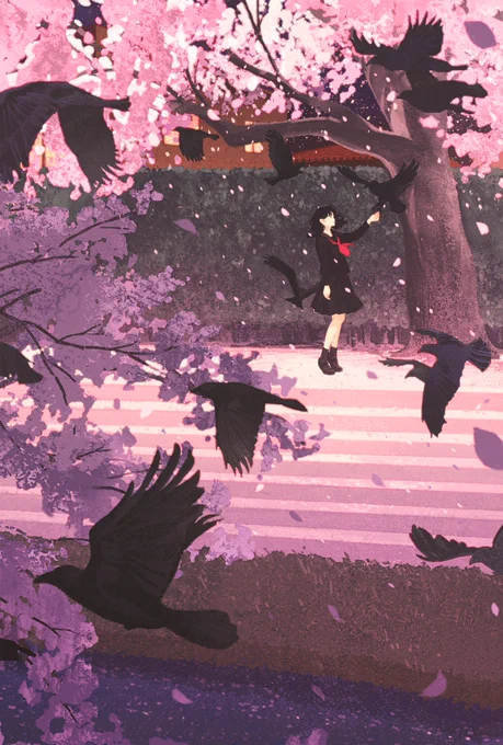 お花見できないこんな時なので、桜の絵を 