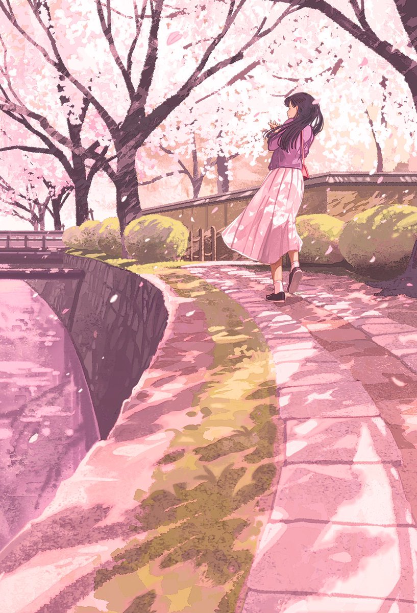 「お花見できないこんな時なので、桜の絵を 」|げみのイラスト