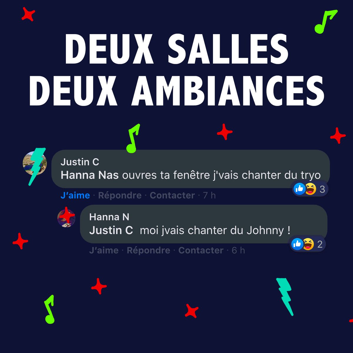 coronaoke's tweet photo. Avec Coronaoké, tous les goûts sont au rendez-vous 🔥 ! Composez votre playlist avec les chansons que vous aimez pour chanter à tue-tête sur vos balcons. Alors plutôt Team Johnny, Team Tryo ou Team Céline ?

#Coronaoke #EnsembleALaMaison #RestezChezVous #Confinement #Karaoke https://t.co/H4rSEbUZFr