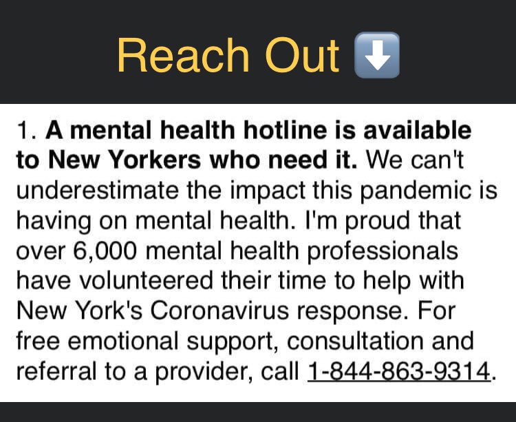 SWCSD_SWorkers's tweet photo. During this time, please know there are many #Resources available to be of support- @NYSomh has created a #supporthelpline that is available daily! 📱 #Call #ReachOut #coronavirus #mentalhealthmatters https://t.co/tctDuLcCki