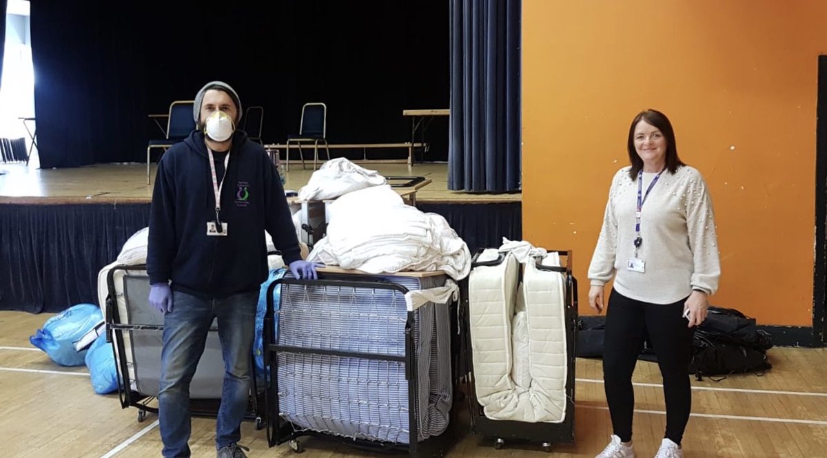 Proud to be providing support to local communities at this difficult time of COVID-19. Community Payback staff in Cardiff and Vale helped support NHS workers by collecting and delivering beds to the Heath Hospital. <a href="/CV_UHB/">Cardiff and Vale University Health Board</a> <a href="/Health_Charity/">Cardiff & Vale Health Charity</a> <a href="/KidneyWales/">Kidney Wales</a> @KSSCRC #COVID19