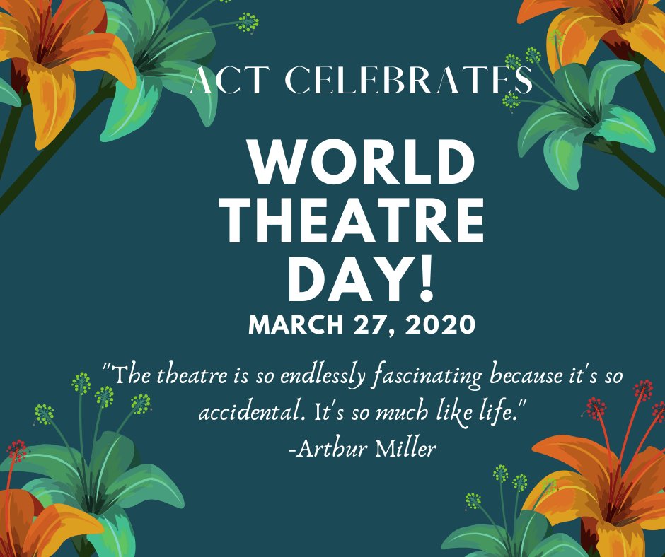 ACTAmelia's tweet photo. We are sending lots of good vibrations and virtual hugs to everyone on our Facebook page. We miss all of our members, patrons, volunteers, venders, friends and peers dearly and look forward to seeing you back in the teal seats very soon. https://t.co/CPpv7qyJSB