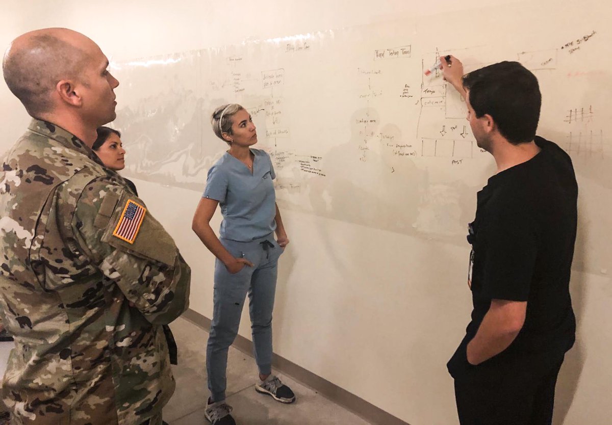 PRNationalGuard's tweet photo. 📌A group of medical students @rcmupr @uccaribe @PonceHealthSU has started along with @PRNationalGuard 🇵🇷🇺🇸 @USNationalGuard the screening 🌡️ process for passengers arriving 🛬to the Island. PRNG fighting against #COVID19. 🤒😷🔬 https://t.co/T1VavaIgzr