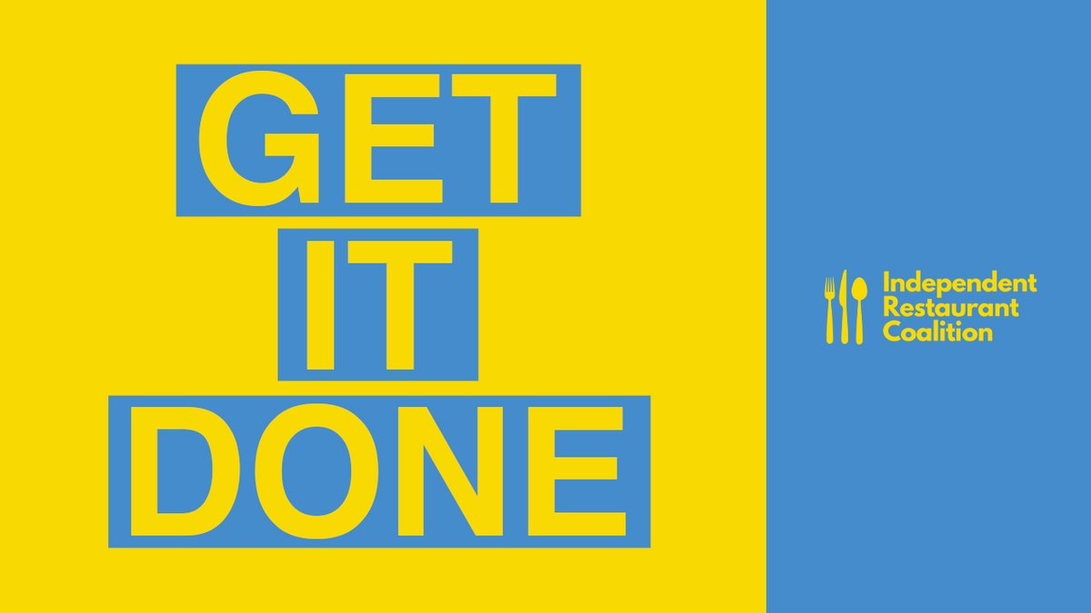 IndpRestaurants's tweet photo. The time is NOW. With the House expected to vote on the stimulus bill today, it’s more important than ever that you call your rep and tell them to vote YES. Our local restaurants depend on it. #SaveRestaurants 💙💛 https://t.co/bZs33OfKQ4 https://t.co/OEV4C0Tqu8