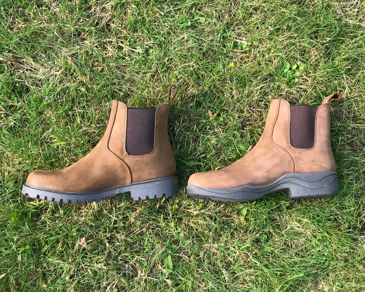 Do you know the difference between our Venturer Boots?

Left: Rugged sole designed for grip and endurance whilst walking the dog or yard duties.
Right: Riding sole designed to fit inside a stirrup and still be durable enough for around the yard.

dublinclothing.co.uk/footwear/casua…