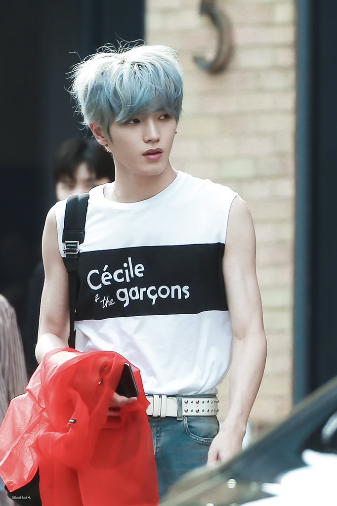 he looked really good with blue hair